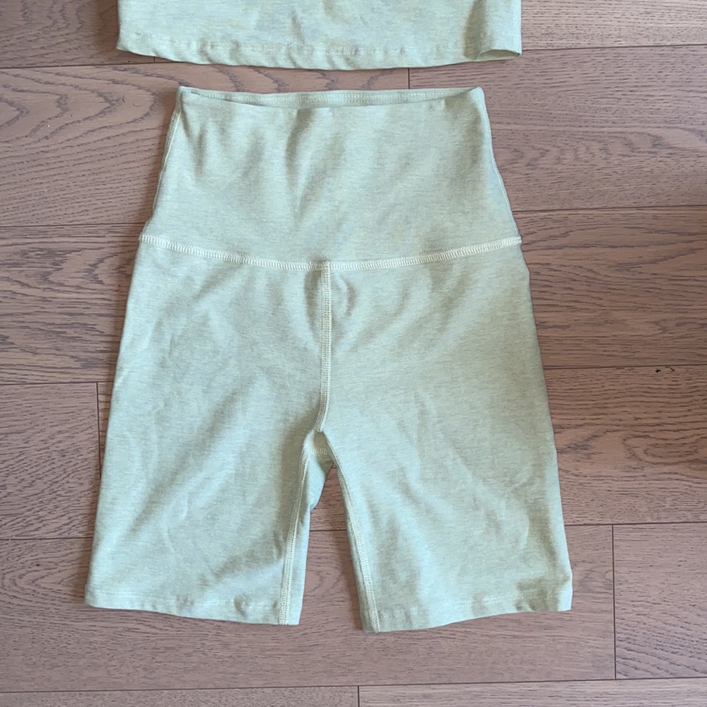 Spacedye Lime bike shorts XS